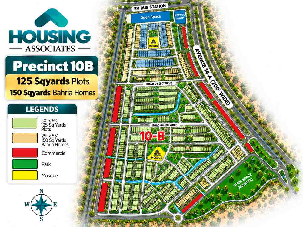 Precinct 10B HD Map Bahria Town Karachi